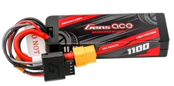 Gens ace G-Tech 1100mAh 11.1V 3S1P 60C GRP-76 Hardcase Lipo Battery Pack with XT60 Plug