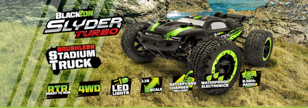 BlackZon Slyder ST Turbo 1/16 4WD 2S Brushless Stadium Truck Zielony | 540214 HPI