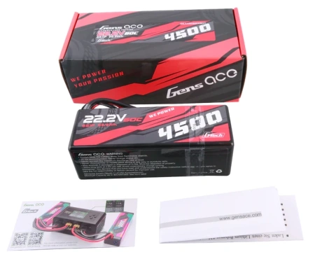 Gens ace G-Tech 4500mAh 6S1P 22.2V 60C HardCase RC car Lipo Battery 14#