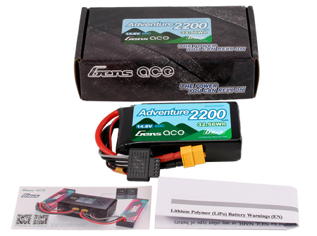 Akumulator LiPo 2200mAh 14,8V 60C 4S1P XT60 G-Tech Adventure | GEA224S60X6GT GENS ACE