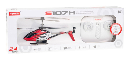 Helikopter RC 2,4GHz (czerwony) | S107H SYMA