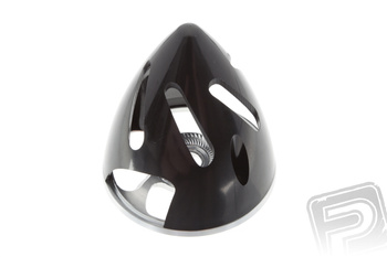 Kołpak plastikowy z podstawą duralową z otworami chłodzącymi 2-Łop 57mm (CZARNY)