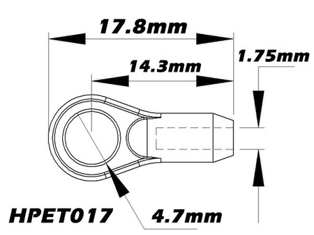 Snap kulowy 4,7mm M2,0 (6 szt.) - HPET017 Xtreme