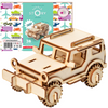 Little Story Drewniane Puzzle Model 3D Jeep 12,5x7x6,5cm | D003