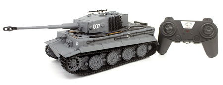 German Tiger 1 Late Std RTR 2,4Ghz 1/24 Czołg Zdalnie Sterowany IR Dźwięk Taigen Szary | 3841-11-L HENG LONG