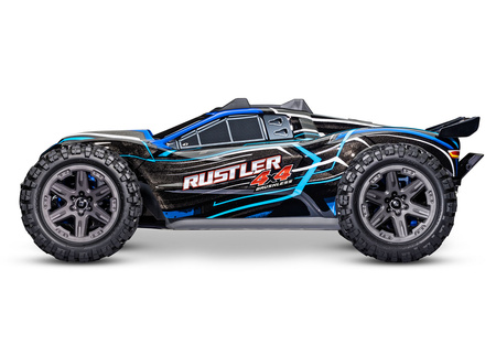 Traxxas Rustler 4X4 BL-2S 1:10 4WD Niebieski Samochód Zdalnie Sterowany Model RC | 67164-4-BLUE