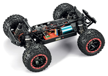 BlackZon Slyder Turbo Brushless MT Monster Truck 1/16 4WD Bezszczotkowy Czerwony Samochód Zdalnie Sterowany Model RC | 540211