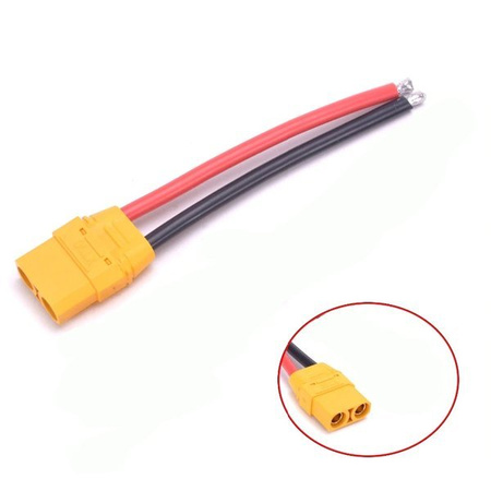Złącze XT90 - gniazdo z przewodem 10cm (12AWG) - Amass