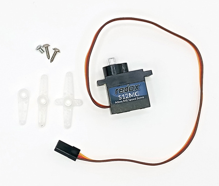 Serwo Analogowe Mini Redox S12MG 12,5g 4,8-6,6V 2,2kg/cm 0,08s/60° Metalowe | RDX-SS12MG