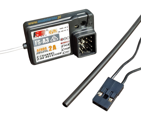 Aparatura 2CH z odbiornikiem 3CH - 2,4GHz | FS-GT2E FLYSKY