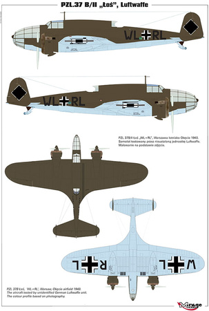PZL 37B Luftwaffe (Okęcie 1940) 1:48 | 481312 MIRAGE