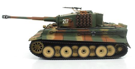 German Tiger 1 Mid Painted Camo RTR 2,4Ghz 1/24 Czołg Zdalnie Sterowany IR Dźwięk Taigen Kamuflaż | 3841-11-M-C HENG LONG