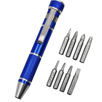 Śrubokręt PEN 8w1 - bity płaskie / krzyżowe