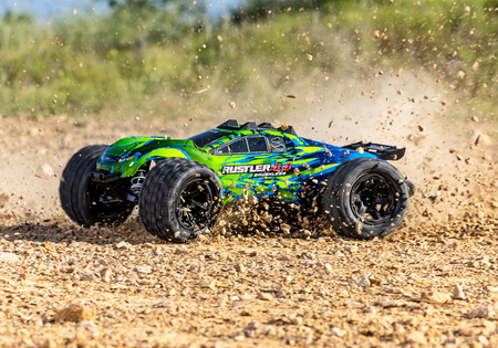 Traxxas Rustler 4X4 Brushless Bezszczotkowy 1:10 2,4GHz Niebieski Samochód Zdalnie Sterowany Model RC | 67464-4