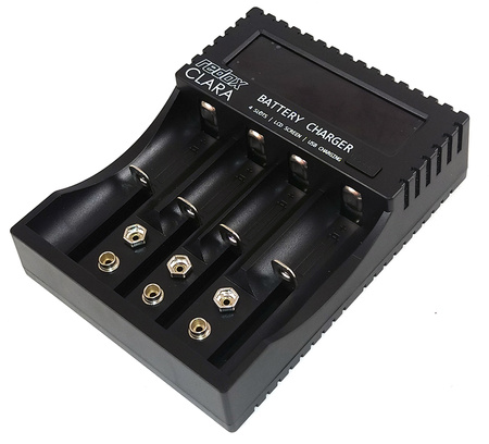 Ładowarka CLARA AA / AAA x4 (Li-Ion, Li-Fe, Li-HV, Ni-MH, Ni-Cd, 9V) | REDOX