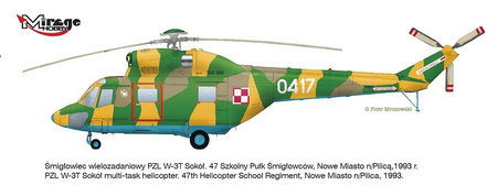 Helikopter PZL W-3T Sokół (wersja transportowo-ratownicza) 1:72 | 725055 MIRAGE