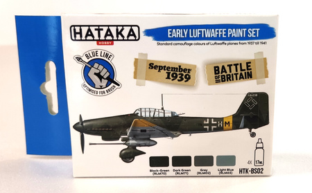 Zestaw farb akrylowych (Early Luftwaffe Paint Set) | HTK-BS02 HATAKA