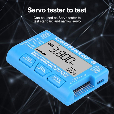 Miernik CellMeter 8 Tester Napięcia Serw ESC Li-Po Li-Ion Li-Fe NiMH NiCd | L150