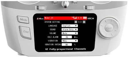 Aparatura Drążkowa RadioLink T12D 12CH 2,4GHz Mode 2 + Odbiornik R12F | T12D+R12F