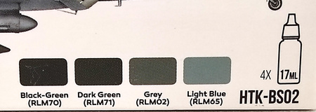 Zestaw farb akrylowych (Early Luftwaffe Paint Set) | HTK-BS02 HATAKA