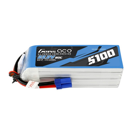 Gens ace 5100mAh 80C 22,2V 6S1P EC5 | Gens Ace