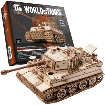 Little Story Drewniane Puzzle Model 3D Czołg Tiger M1 World of Tanks 38,5x18x14cm | WOT03