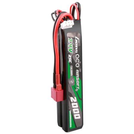 Akumulator LiPo 2000mAh 7,4V 25C 2S2P Dean-T Saddle Airsoft Gun | GEA20002S25D2 GENS ACE