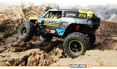 Venture18 U4 Ford Bronco 4400 RTR 4WD 2,4GHz LED 1:18 Crawler Żółty Samochód Zdalnie Sterowany Model RC | 160804 HPI RACING