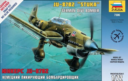Junkers Ju-87B2 1:72 montaż bezklejowy | Zvezda 7306