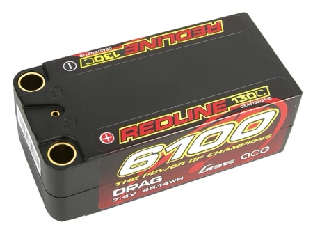 Gens ace Redline Series 6100mAh 7.4V 130C 2S2P HardCase 71# LiPo Battery