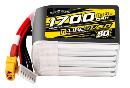 Akumulator LiPo 1700mAh 22,2V 160C 6S1P XT60 R-Line V6.0 SQ Short Version | TAA17006S16SQ TATTU