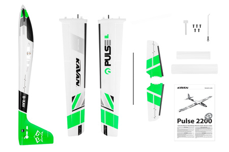 Motoszybowiec Kavan Pulse 2200mm V2 ARF Zielony Samolot Zdalnie Sterowany Model RC | KAV02.8092