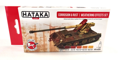 Zestaw farb akrylowych (Corrosion & Rust Weathering Effects Set) | HTK-AS26 HATAKA