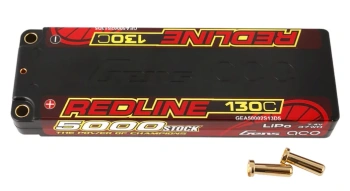 Gens ace Redline Series 5000mAh 7.4V 130C 2S1P HardCase 56# HV Lipo Battery