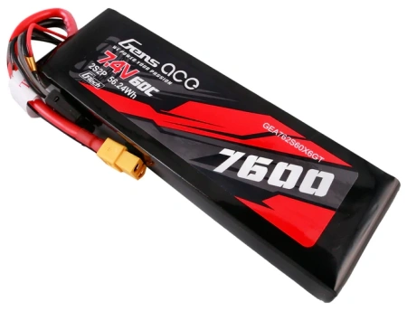 Akumulator LiPo 7600mAh 7,4V 60C 2S2P XT60 G-Tech | GEA762S60X6GT GENS ACE