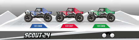 Maverick Scout24 1:24 4WD Rock Crawler RC Samochód Zdalnie Sterowany Niebieski | 151300 MAVERICK