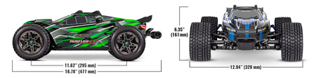 Traxxas Rustler 4X4 VXL Ultimate 1:10 4WD Zielony Samochód Zdalnie Sterowany Model RC | 67097-4-GRN