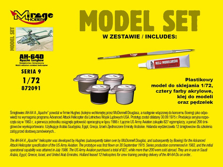 AH-64D APACHE Longbow (model set) 1:72 | 872091 MIRAGE