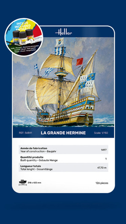 Le Grande Hermine 1:150 (Starter Kit) | 56841 HELLER