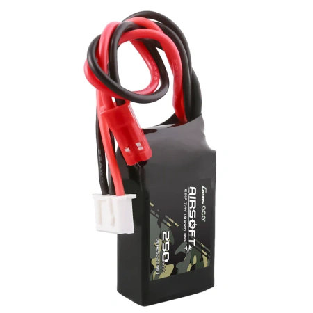 Akumulator LiPo 250mAh 7,4V 35C 2S1P Airsoft Gun JST BEC | GEA2502S35J GENS ACE