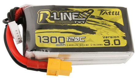 Pakiet LiPo 1300mAh 14,8V 4S 120C | R-Line GENS ACE & TATTU