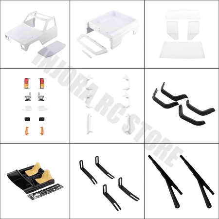 Karoseria Jeep Cherokee Pickup Crawler Hard Body Twarda 1/10 Szara | KAR000363 INJORA