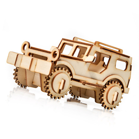 Little Story Drewniane Puzzle Model 3D Jeep 12,5x7x6,5cm | D003