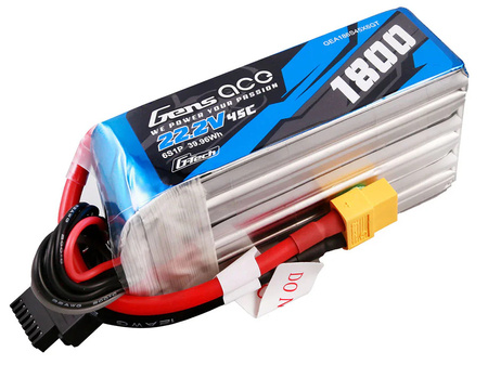 Akumulator LiPo 1800mAh 22,2V 45C 6S1P XT60 G-Tech | GEA186S45X6GT GENS ACE