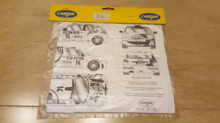 Naklejki do Peugeot 206 WRC 1:24 - 69158 Carson