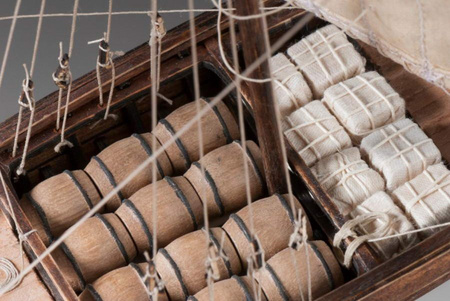 Knara Statek Wikingów Viking Knarr Model Drewniany Żaglowiec 1/72 220mm | D013 DUSEK