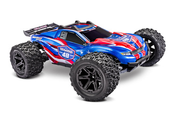 Traxxas Rustler 4X4 Brushless Bezszczotkowy 1:10 2,4GHz Czerwono-Niebieski Samochód Zdalnie Sterowany Model RC | 67464-4
