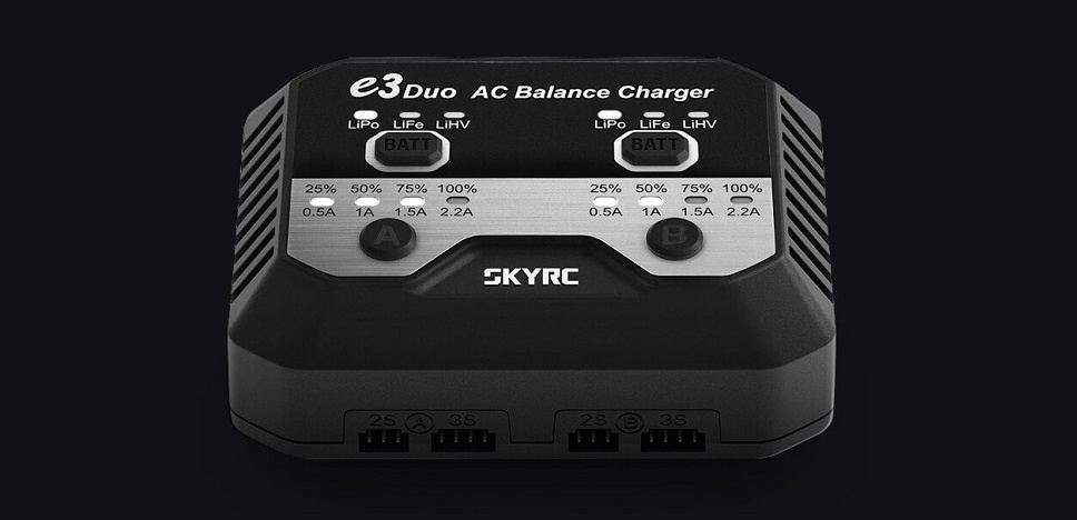 Ładowarka Dwuportowa SkyRC e3 Duo 2x20W LiPo 2S-3S | SK-100164-01 SKYRC pol_pl_Ladowarka-Dwuportowa-SkyRC-e3-Duo-2x20W-LiPo-2S-3S-SK-100164-01-SKYRC-1016662_3