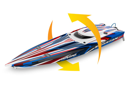 Spartan SR Motorówka Łódź Zdalnie Sterowana Czerwona | 103076-4 TRAXXAS
