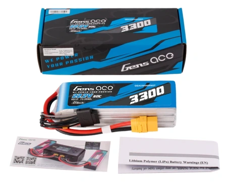 Akumulator LiPo 3300mAh 22,2V 60C 6S1P XT90 G-Tech | GEA336S60X9GT GENS ACE